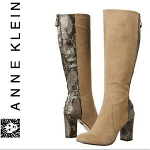 Anne Klein Nilise Womens Tall Boots Suede Sz 8